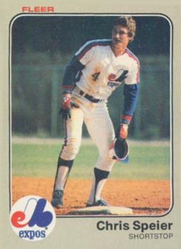 #298 Chris Speier - Montreal Expos - 1983 Fleer Baseball