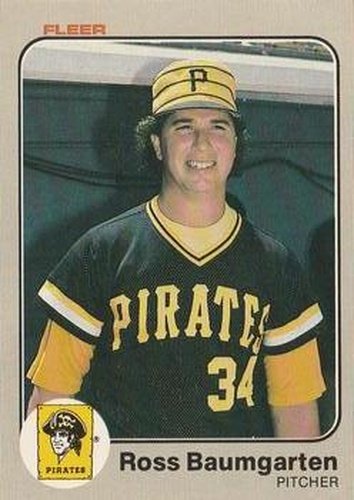 #302 Ross Baumgarten - Pittsburgh Pirates - 1983 Fleer Baseball