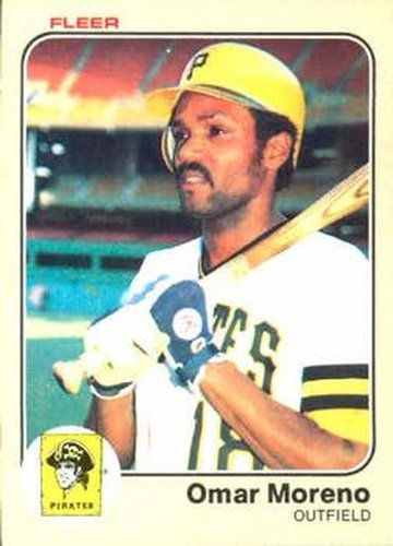 #312 Omar Moreno - Pittsburgh Pirates - 1983 Fleer Baseball