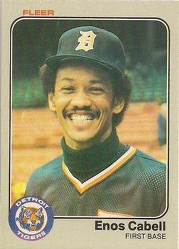 #328 Enos Cabell - Detroit Tigers - 1983 Fleer Baseball