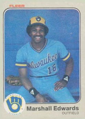 #32 Marshall Edwards - Milwaukee Brewers - 1983 Fleer Baseball