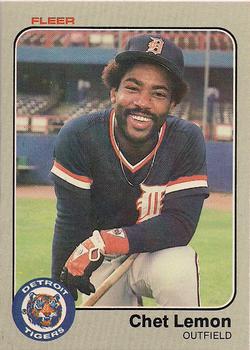 #335 Chet Lemon - Detroit Tigers - 1983 Fleer Baseball