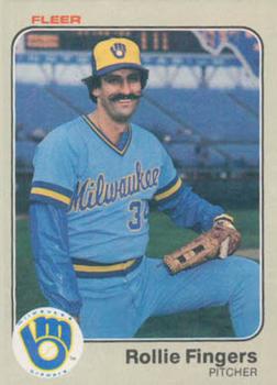 #33 Rollie Fingers - Milwaukee Brewers - 1983 Fleer Baseball