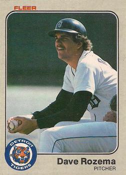 #340 Dave Rozema - Detroit Tigers - 1983 Fleer Baseball