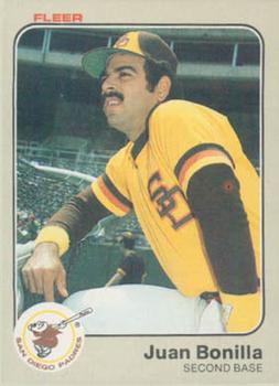 #353 Juan Bonilla - San Diego Padres - 1983 Fleer Baseball