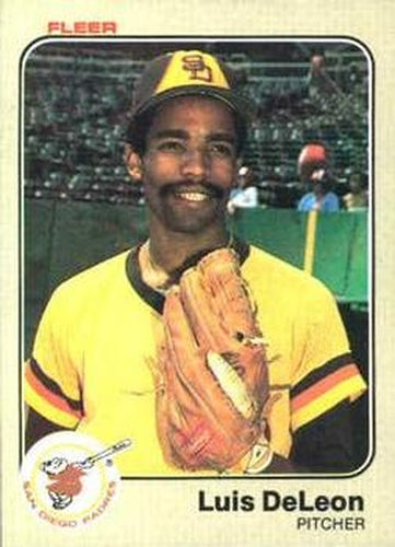 #355 Luis DeLeon - San Diego Padres - 1983 Fleer Baseball