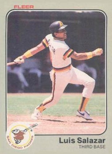 #371 Luis Salazar - San Diego Padres - 1983 Fleer Baseball