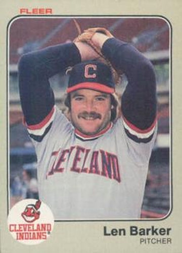 #402 Len Barker - Cleveland Indians - 1983 Fleer Baseball