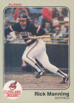 #413 Rick Manning - Cleveland Indians - 1983 Fleer Baseball