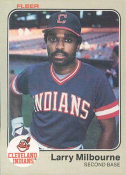 #415 Larry Milbourne - Cleveland Indians - 1983 Fleer Baseball