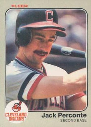 #417 Jack Perconte - Cleveland Indians - 1983 Fleer Baseball