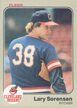 #418 Lary Sorensen - Cleveland Indians - 1983 Fleer Baseball