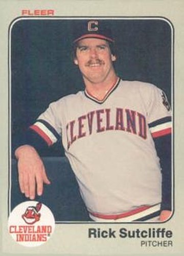 #420 Rick Sutcliffe - Cleveland Indians - 1983 Fleer Baseball