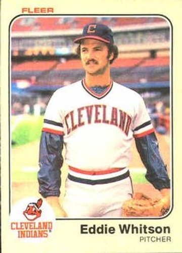 #423 Eddie Whitson - Cleveland Indians - 1983 Fleer Baseball