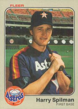 #467 Harry Spilman - Houston Astros - 1983 Fleer Baseball