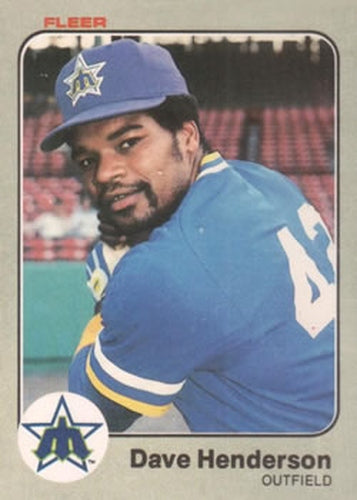 #481 Dave Henderson - Seattle Mariners - 1983 Fleer Baseball