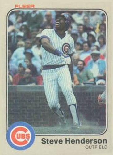 #496 Steve Henderson - Chicago Cubs - 1983 Fleer Baseball