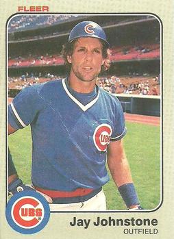 #499 Jay Johnstone - Chicago Cubs - 1983 Fleer Baseball