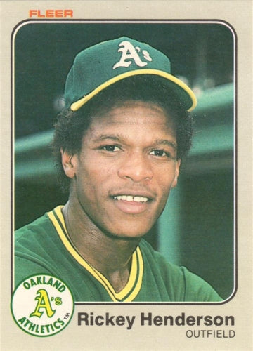 #519 Rickey Henderson - Oakland Athletics - 1983 Fleer Baseball