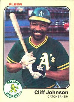 #520 Cliff Johnson - Oakland Athletics - 1983 Fleer Baseball