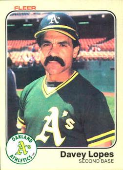 #524 Davey Lopes - Oakland Athletics - 1983 Fleer Baseball