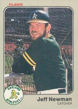 #529 Jeff Newman - Oakland Athletics - 1983 Fleer Baseball