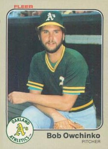 #531 Bob Owchinko - Oakland Athletics - 1983 Fleer Baseball