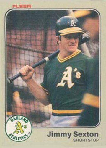 #533 Jimmy Sexton - Oakland Athletics - 1983 Fleer Baseball