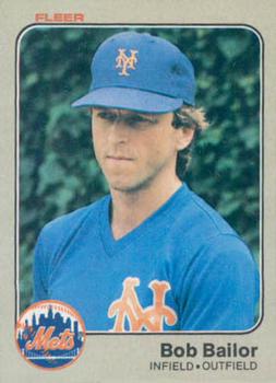 #538 Bob Bailor - New York Mets - 1983 Fleer Baseball