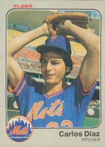 #540 Carlos Diaz - New York Mets - 1983 Fleer Baseball