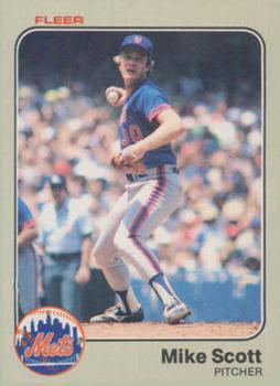 #554 Mike Scott - New York Mets - 1983 Fleer Baseball