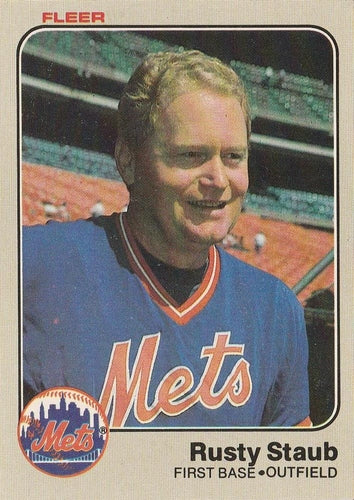 #555 Rusty Staub - New York Mets - 1983 Fleer Baseball