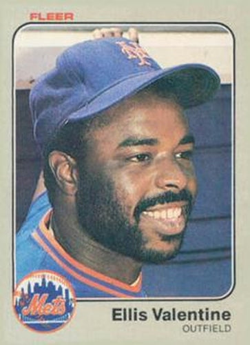 #558 Ellis Valentine - New York Mets - 1983 Fleer Baseball