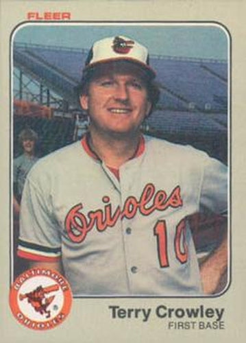 #55 Terry Crowley - Baltimore Orioles - 1983 Fleer Baseball