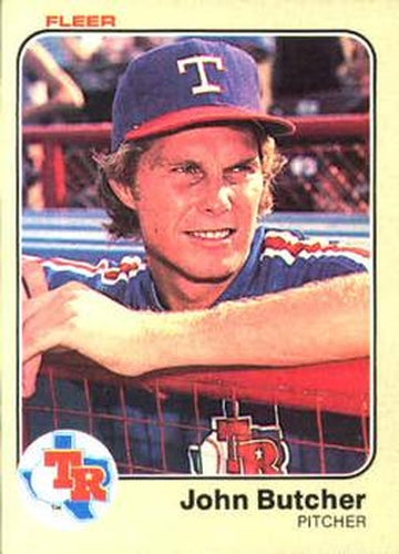 #563 John Butcher - Texas Rangers - 1983 Fleer Baseball