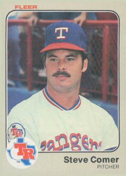 #564 Steve Comer - Texas Rangers - 1983 Fleer Baseball