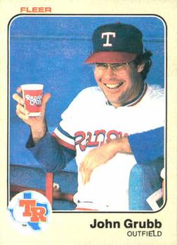 #567 John Grubb - Texas Rangers - 1983 Fleer Baseball