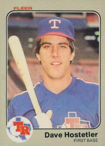 #569 Dave Hostetler - Texas Rangers - 1983 Fleer Baseball