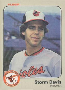 #56 Storm Davis - Baltimore Orioles - 1983 Fleer Baseball