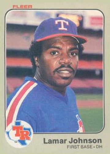 #571 Lamar Johnson - Texas Rangers - 1983 Fleer Baseball