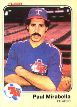 #573 Paul Mirabella - Texas Rangers - 1983 Fleer Baseball