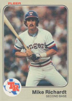 #575 Mike Richardt - Texas Rangers - 1983 Fleer Baseball