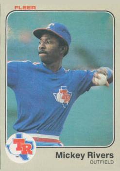 #576 Mickey Rivers - Texas Rangers - 1983 Fleer Baseball