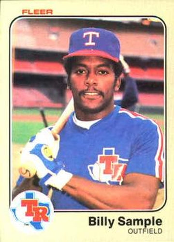 #577 Billy Sample - Texas Rangers - 1983 Fleer Baseball