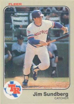 #580 Jim Sundberg - Texas Rangers - 1983 Fleer Baseball