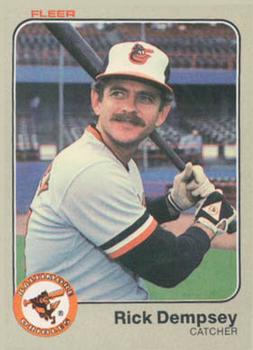 #58 Rick Dempsey - Baltimore Orioles - 1983 Fleer Baseball