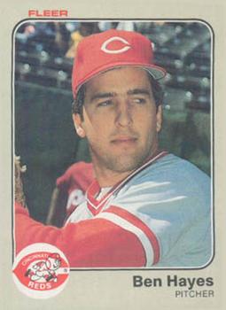 #591 Ben Hayes - Cincinnati Reds - 1983 Fleer Baseball