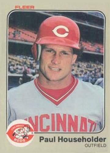 #592 Paul Householder - Cincinnati Reds - 1983 Fleer Baseball