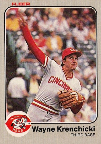 #594 Wayne Krenchicki - Cincinnati Reds - 1983 Fleer Baseball