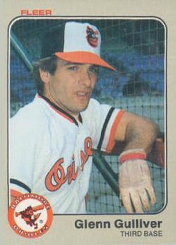 #62 Glenn Gulliver - Baltimore Orioles - 1983 Fleer Baseball